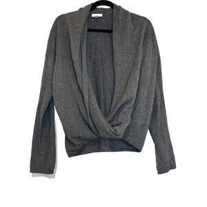 Joie oversized S grey soft draped V neck comfy slouchy sweater #1911